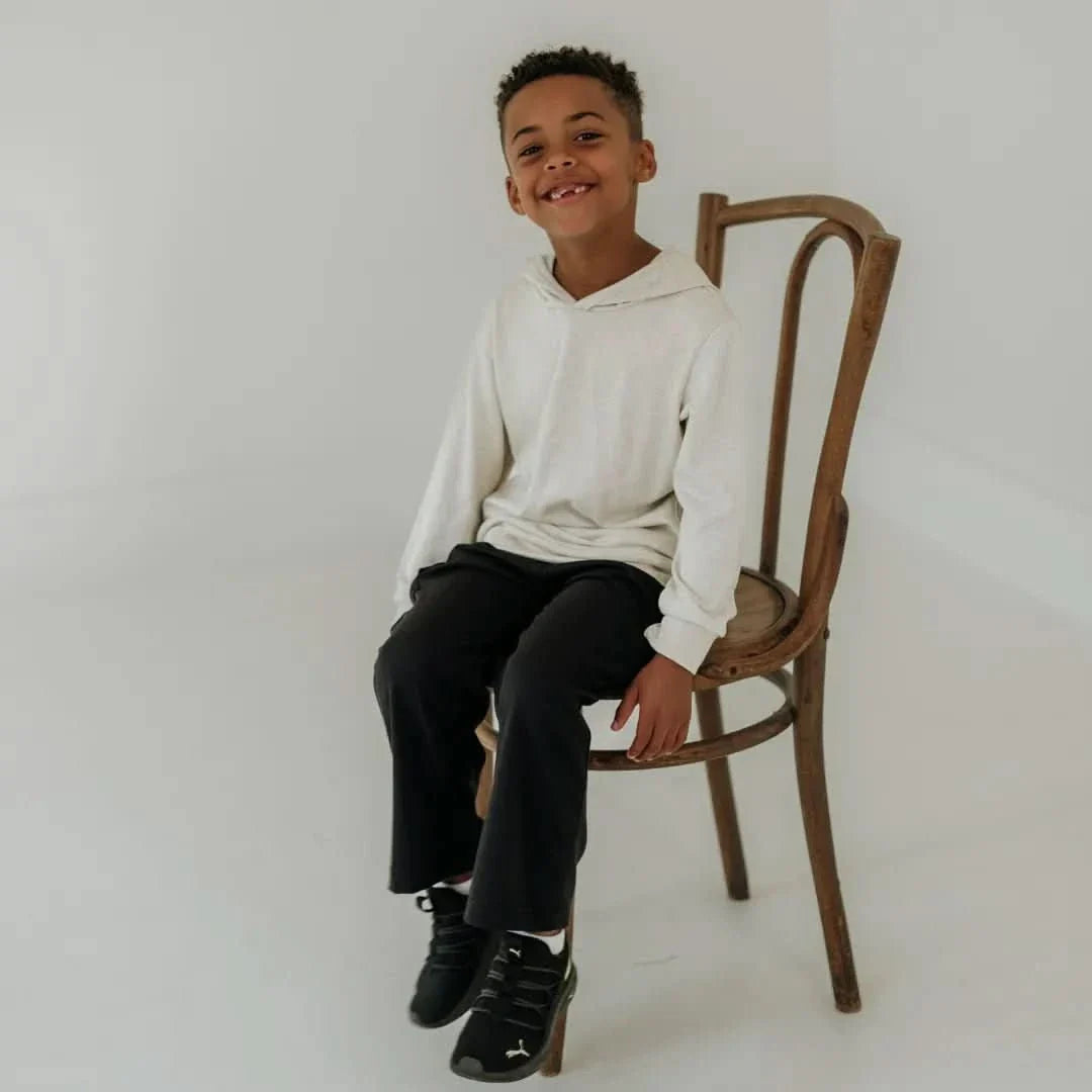 Kids' Lightweight Bamboo Hoodie With Side Seam Pockets | Ash