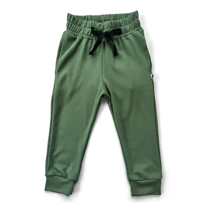 Joggers légers en bambou pour bébé/enfant | Vert feuille