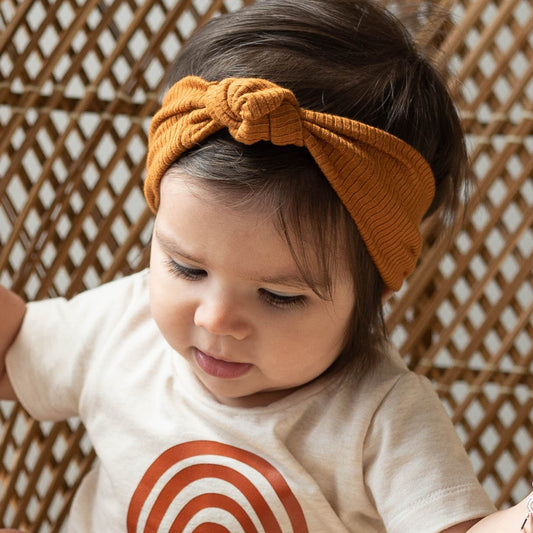 Modal Ribbed Turban Headwrap – Caramel