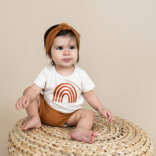 Modal Ribbed Turban Headwrap – Caramel