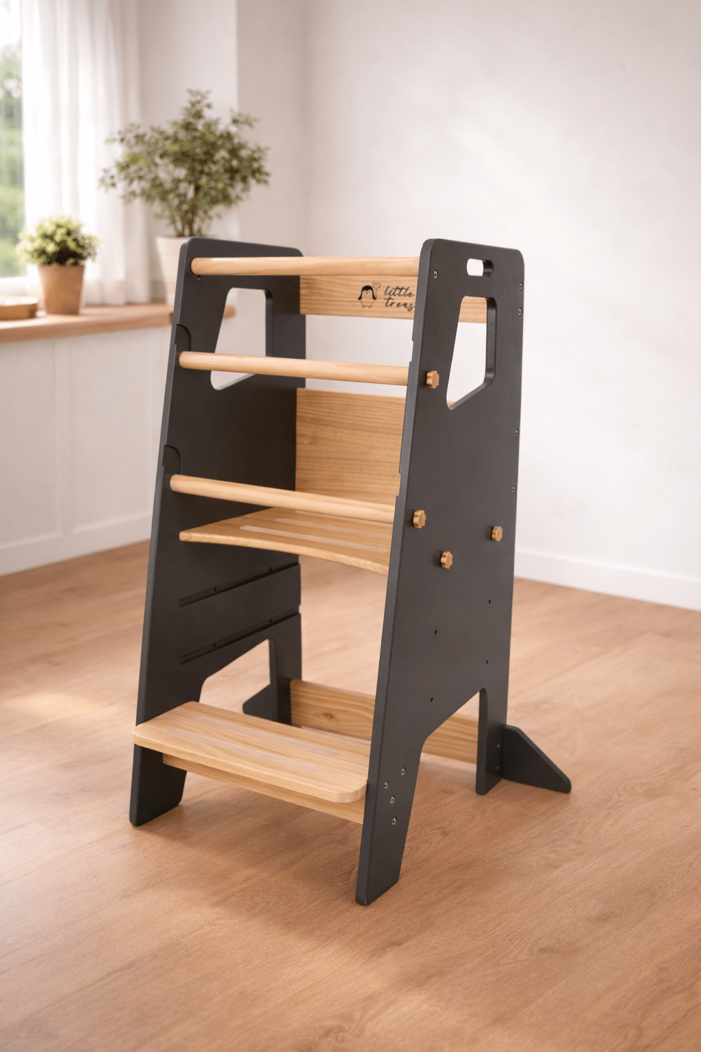 Tour d'apprentissage - Tabouret d'aide de cuisine - Gris foncé