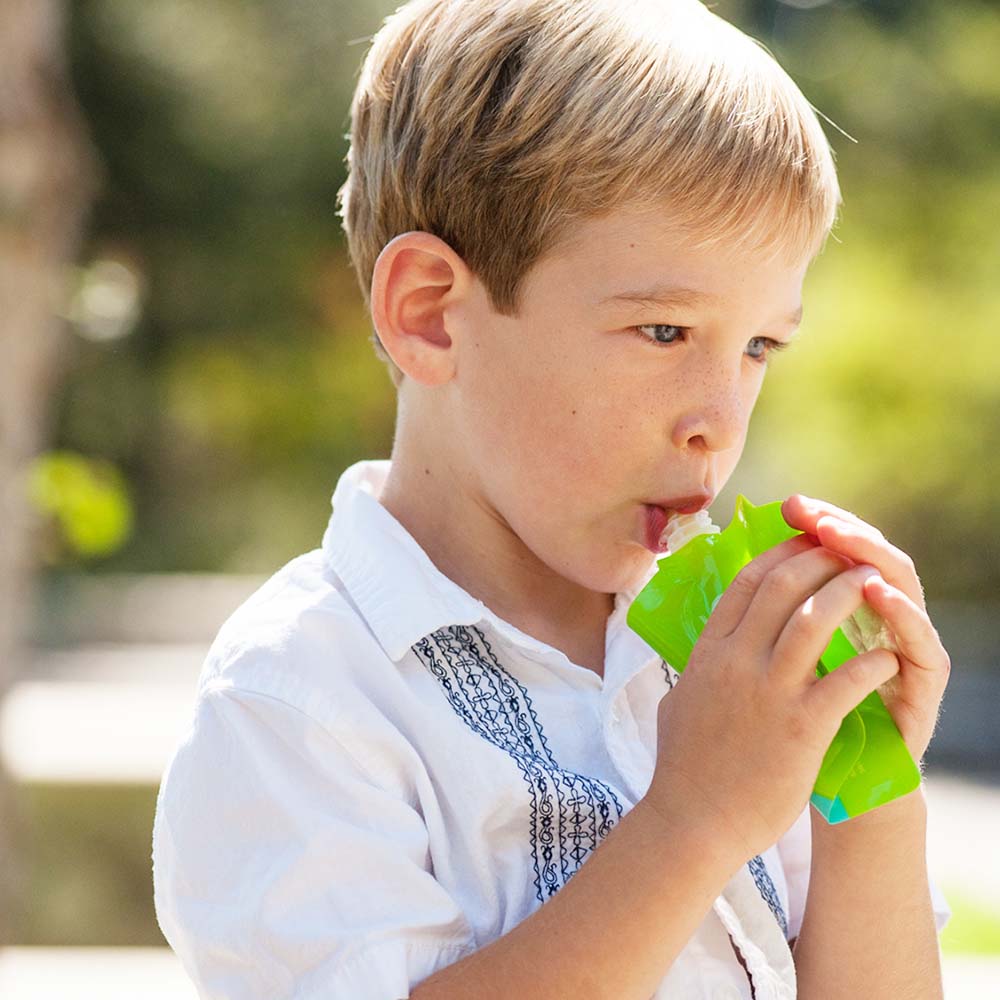 Little Green Pouch - 7oz. (4 pack) || Pochette Alimentaire Réutilisable – 7 oz. (Paquet de 4)