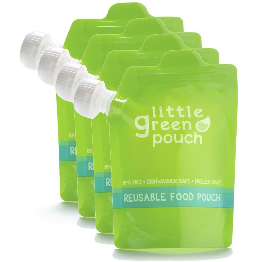 Little Green Pouch - 7oz. (4 pack) || Pochette Alimentaire Réutilisable – 7 oz. (Paquet de 4)