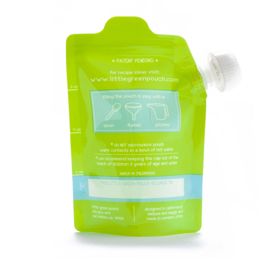 Little Green Pouch - 7oz. (4 pack) || Pochette Alimentaire Réutilisable – 7 oz. (Paquet de 4)