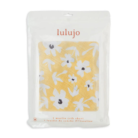Crib Sheet - Boho - Yellow Wildflowers