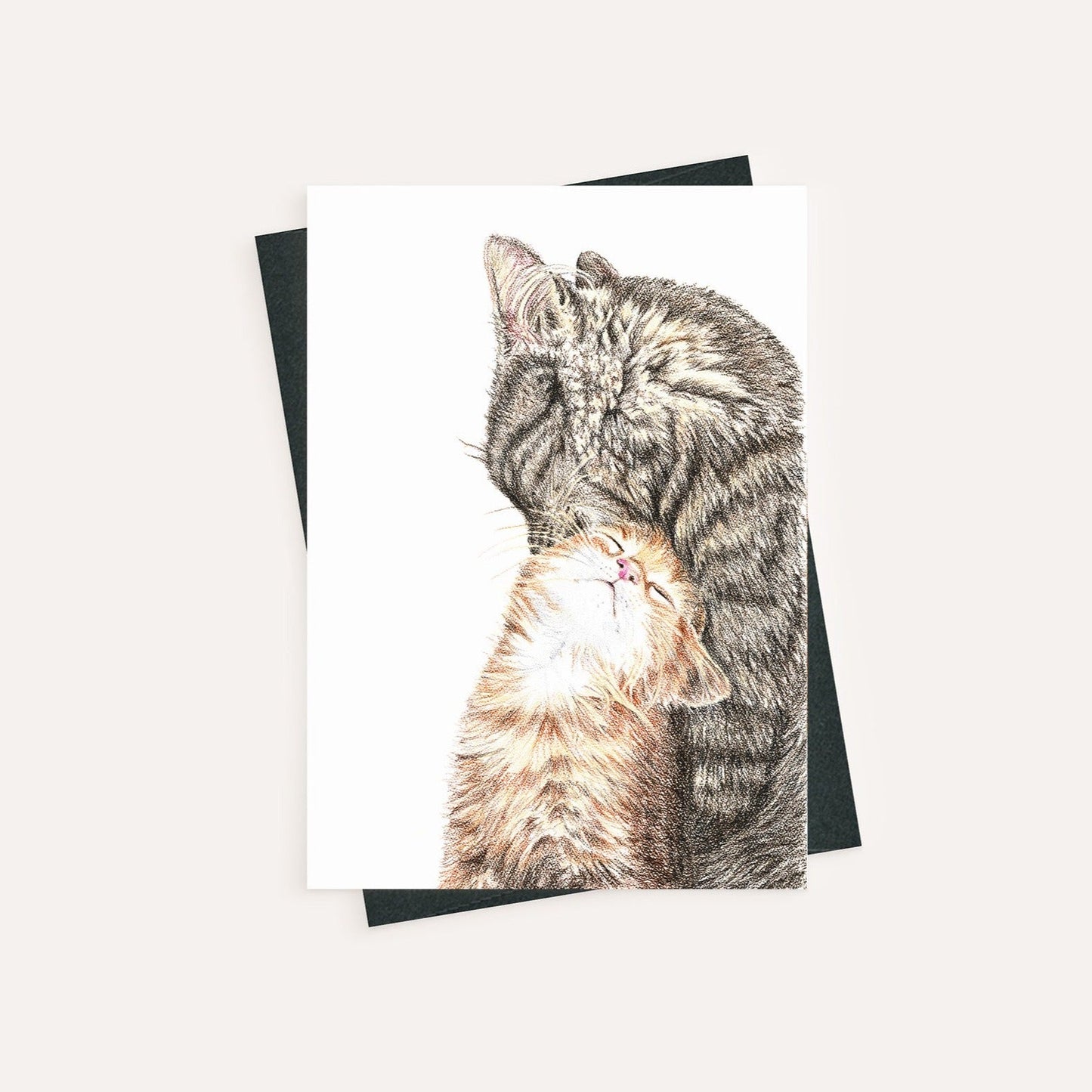 Maman chat avec son chaton - carte de vœux