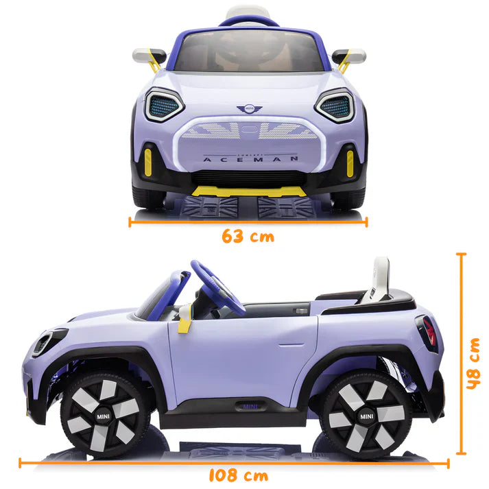 Mini Aceman 12 V électrique pour enfants avec télécommande (modèle 2026)