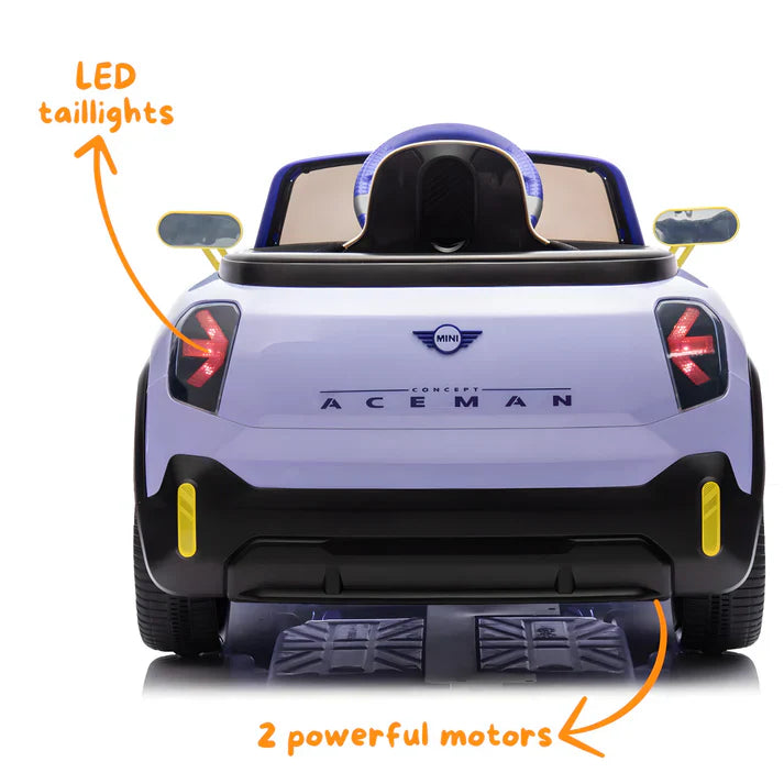 Mini Aceman 12 V électrique pour enfants avec télécommande (modèle 2026)