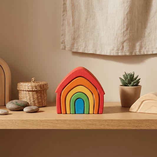 Montessori Rainbow House Stacker