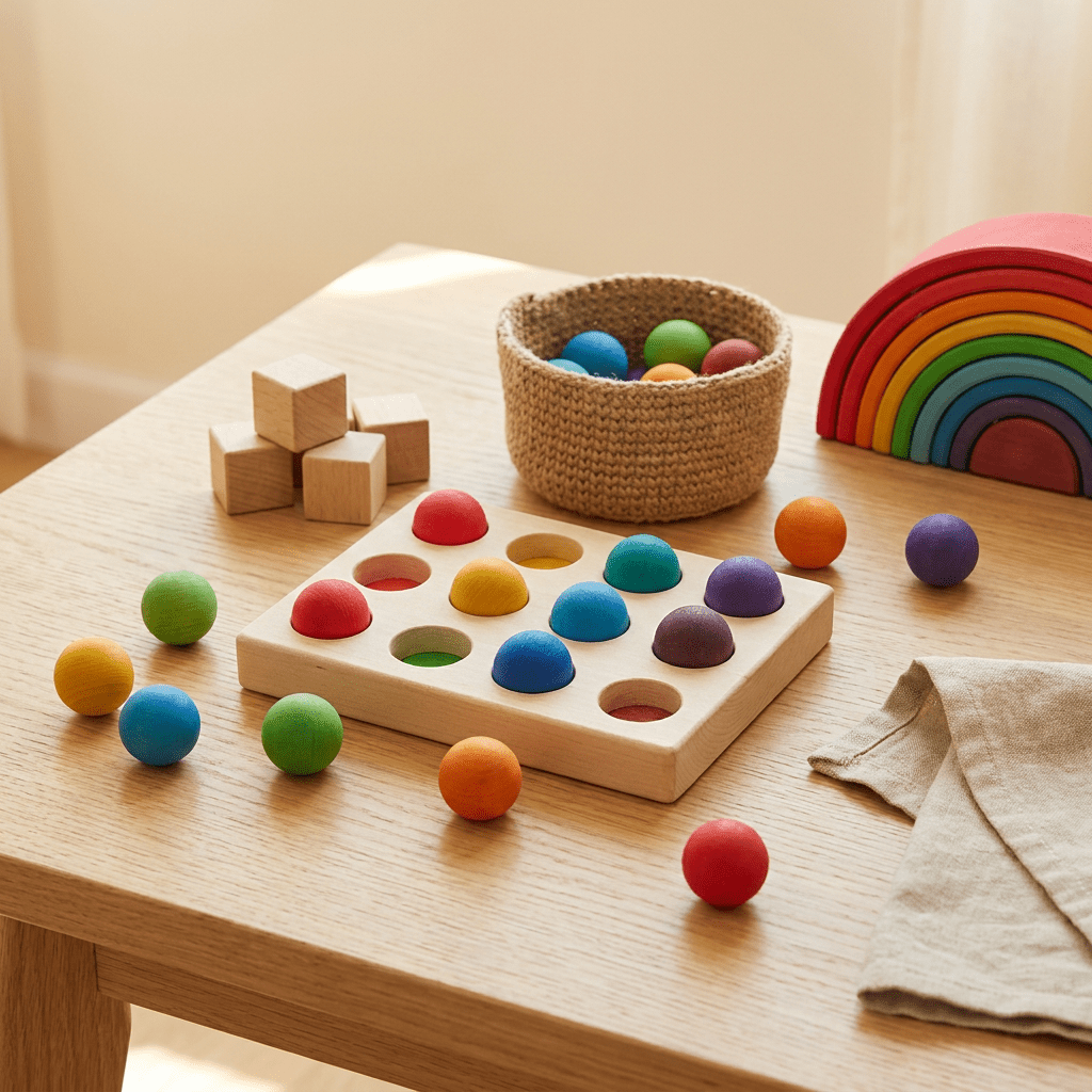 Montessori Wooden Balls Set