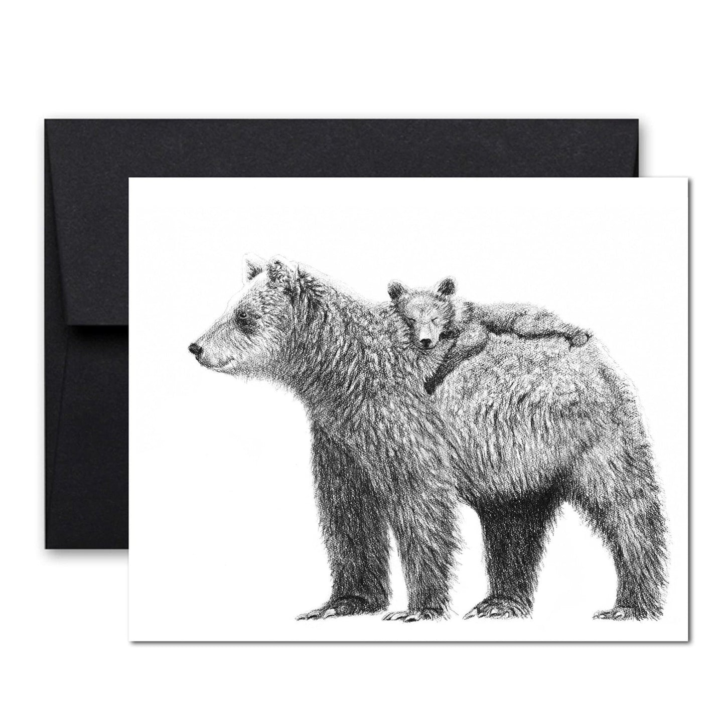 Carte de vœux Maman Ourse et son petit