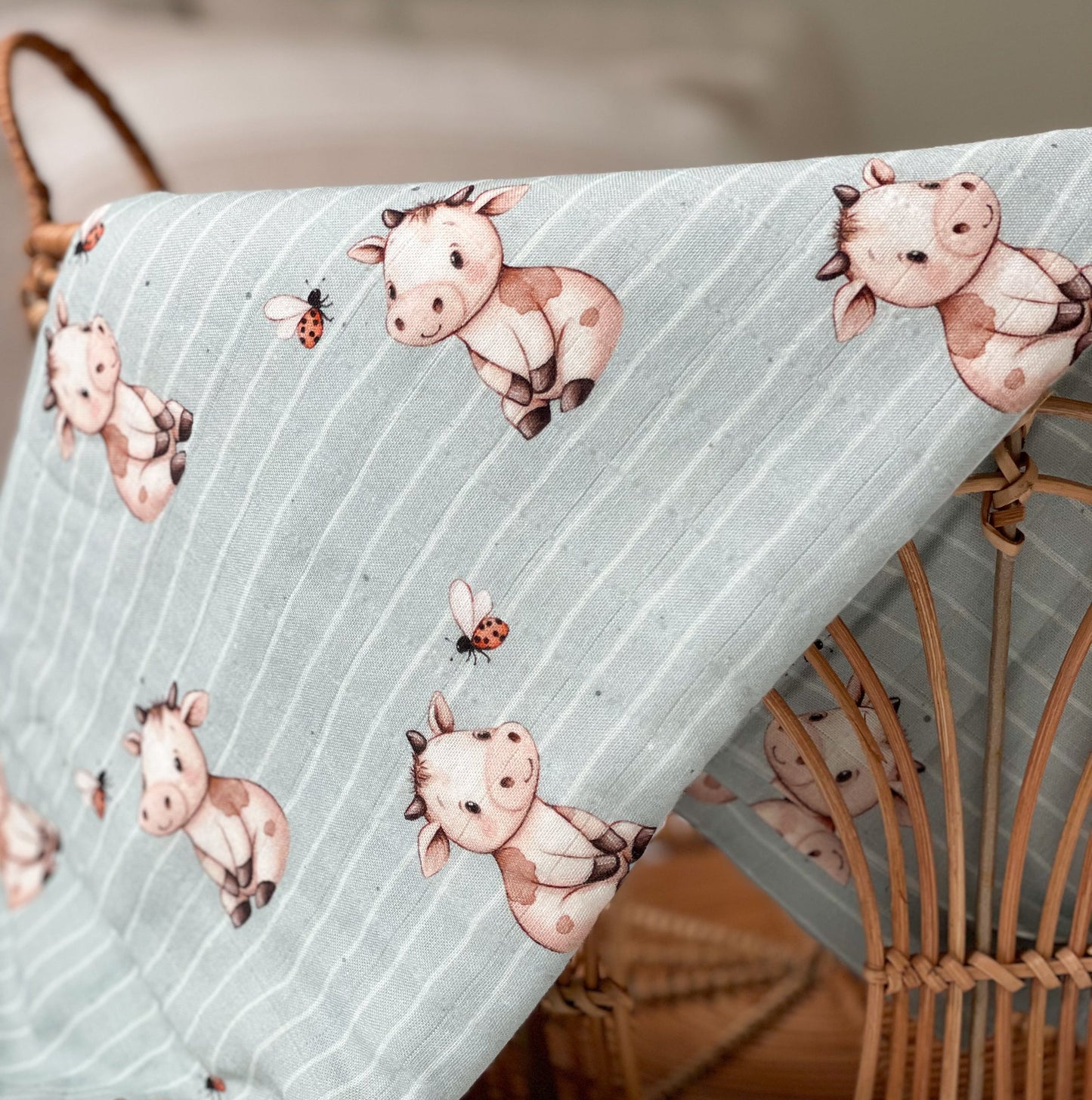 Mousseline 70% bambou - Vache