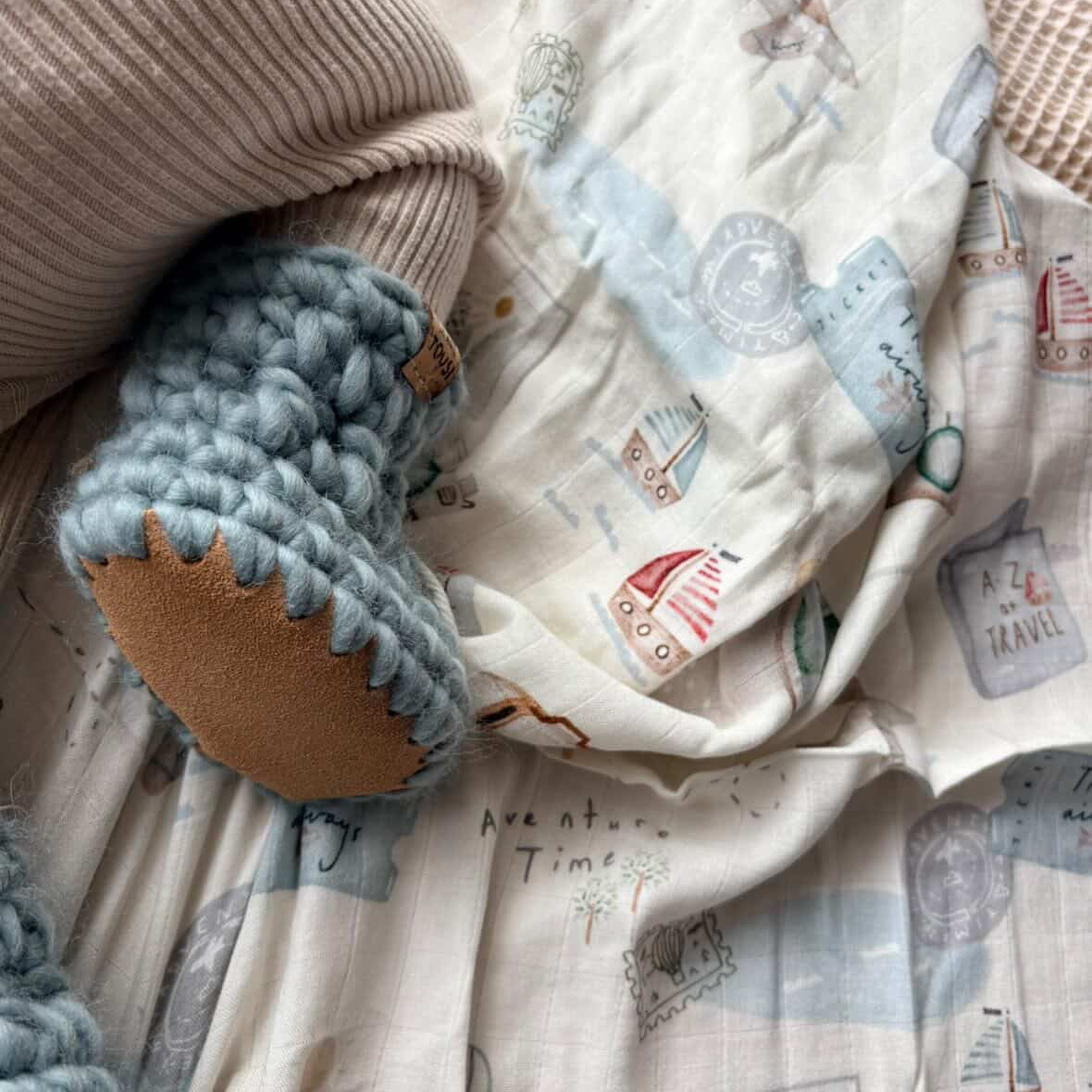 Mousseline Création Jade - bambou et coton - Voyage