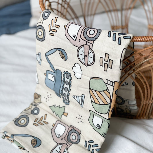 70% Bamboo Muslin - Dump Truck