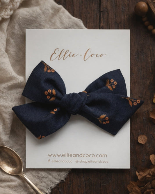 Boucle surdimensionnée Navy Floral