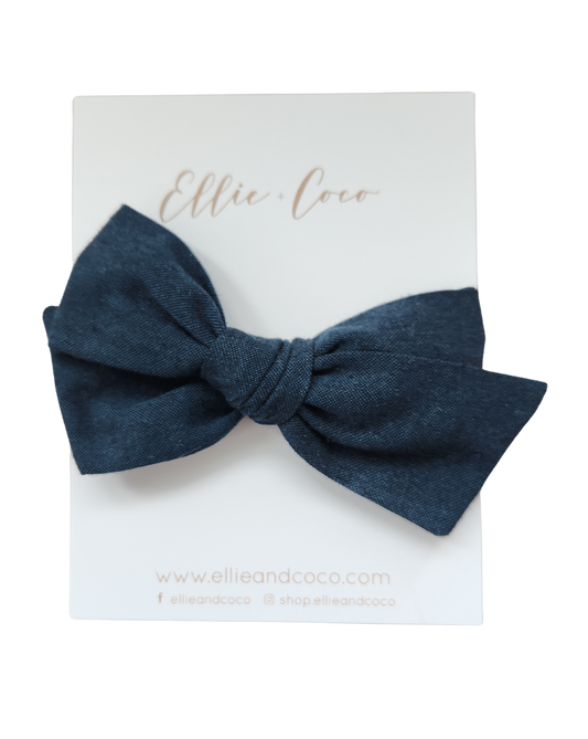 Boucle surdimensionnée chambray marine