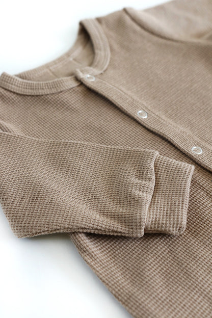 Waffle Sleepsuit Latte