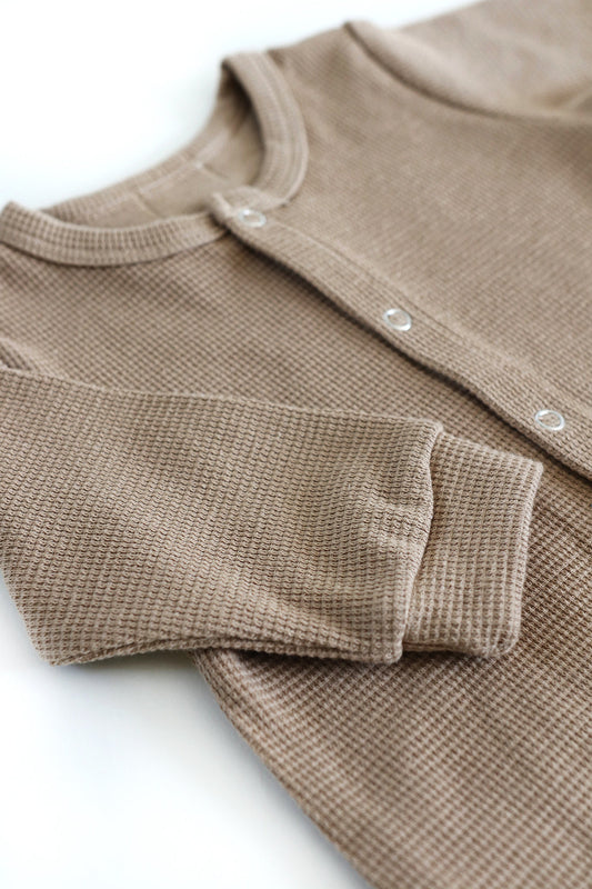 Waffle Sleepsuit Latte