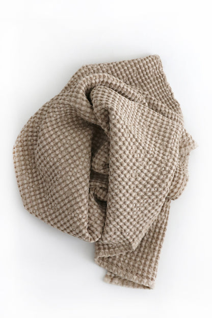 Couverture gaufrée beige