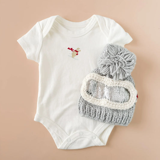 Ski Goggles Beanie | Bowie Grey | The Blueberry Hill