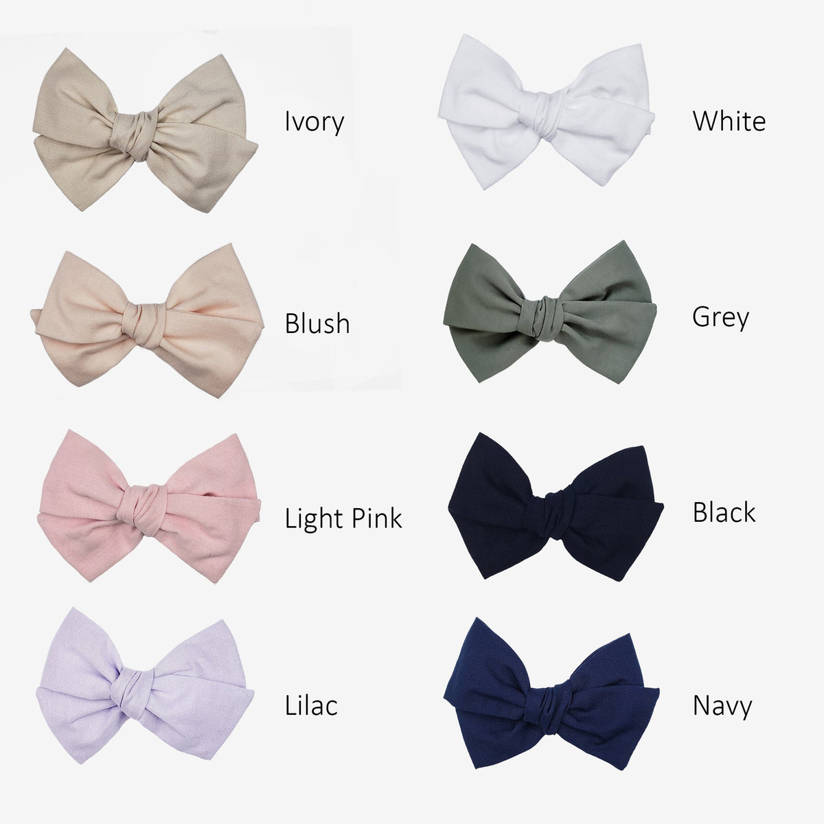 Grandes boucles pour bébé – 14 couleurs offertes