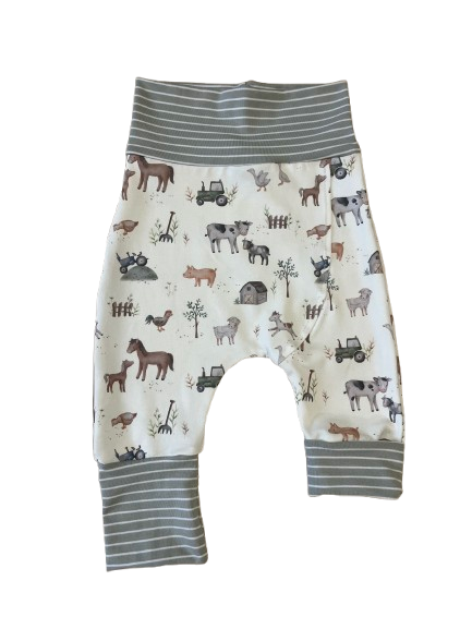 Farm Print Grow-with-Me Pants