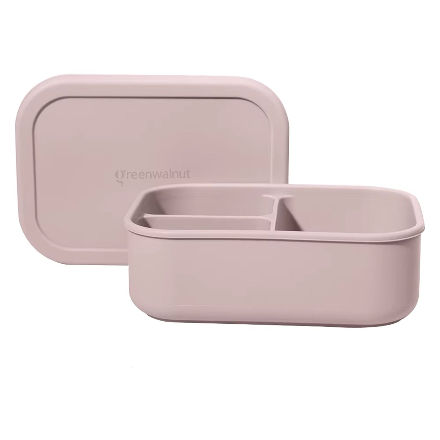 Ensemble de 3 Boîtes Bento et Bouteilles en Silicone (Rose + Bleu + Sauge)