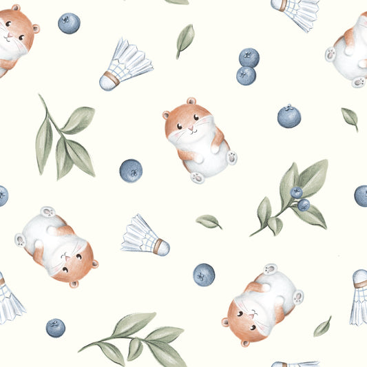 Couverture en peluche à motifs de hamsters