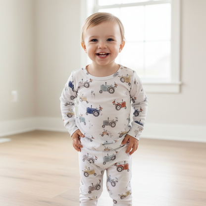 Bamboo Pajamas - Kids - Tractors