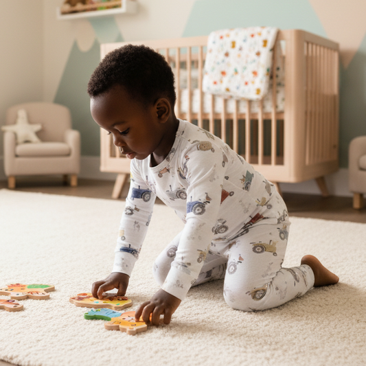 Bamboo Pajamas - Kids - Tractors