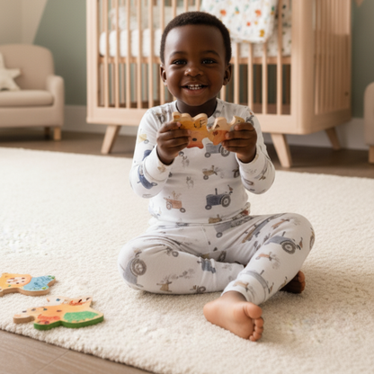 Bamboo Pajamas - Kids - Tractors