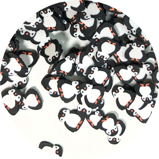 Tranches Fimo mini pingouins