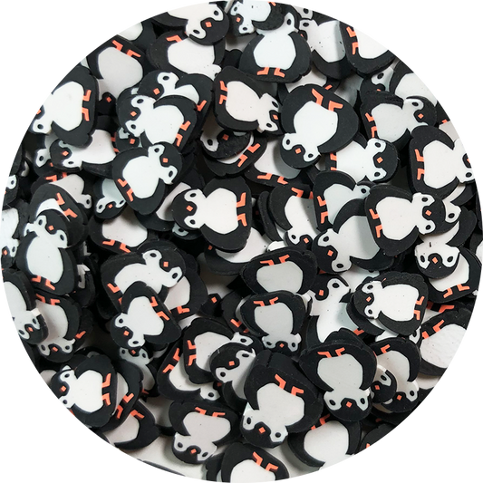 Tranches Fimo mini pingouins