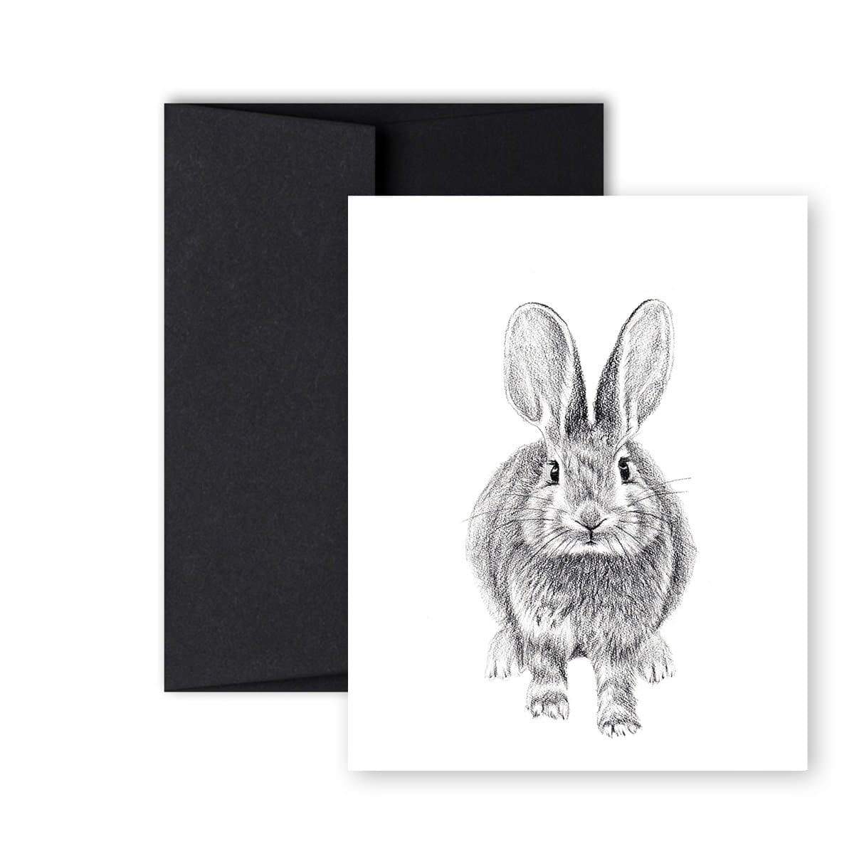 Carte de vœux lapin recto verso