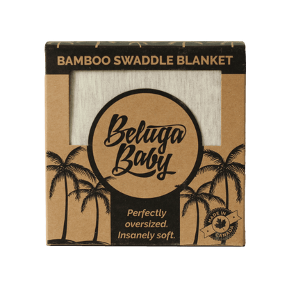 Couverture d'emmaillotage en bambou Beluga – Rachel gris pâle