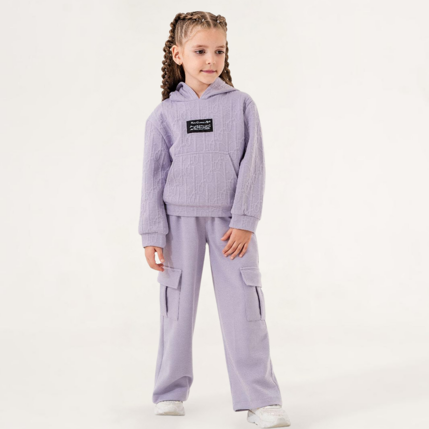 Trendy Cargo Girls Casual Set