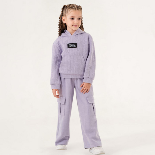 Trendy Cargo Girls Casual Set