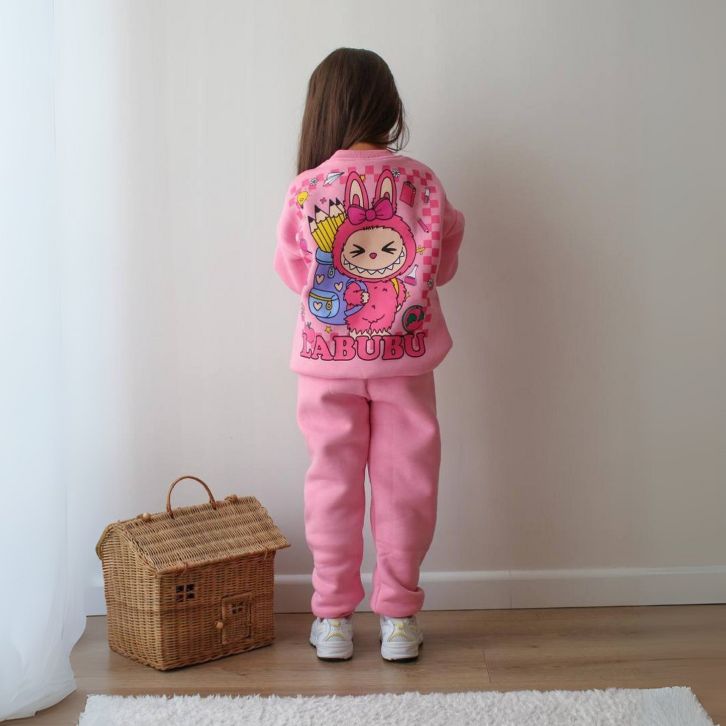 Ensemble de jogging rose La-Bu-Bu pour filles