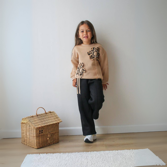 Ensemble décontracté léopard pour filles