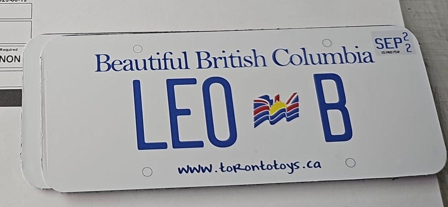Plaque d'immatriculation personnalisée pour voiture d'enfant