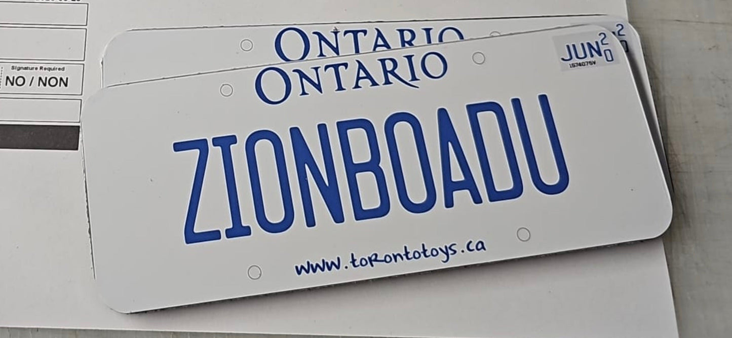 Plaque d'immatriculation personnalisée pour voiture d'enfant