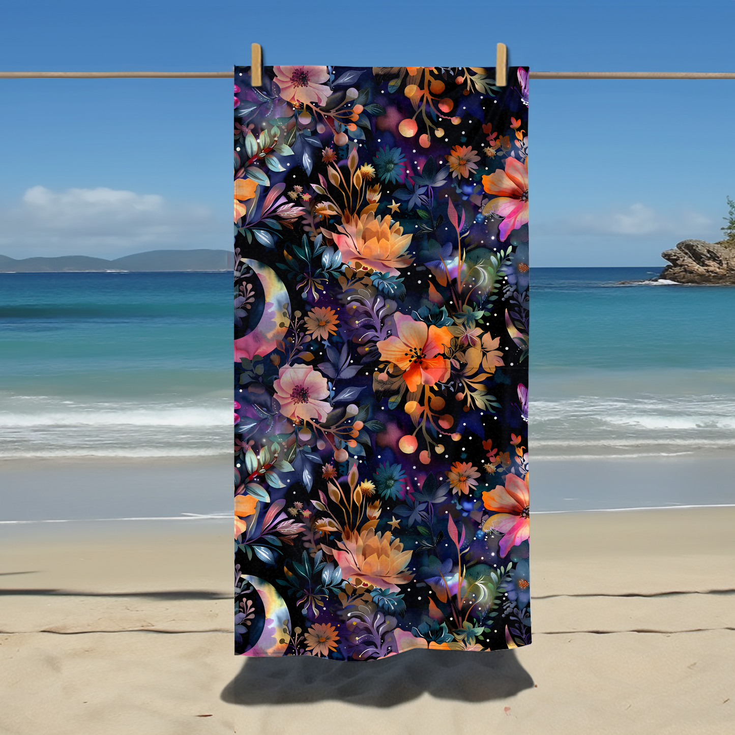 Serviette fleurs de lune