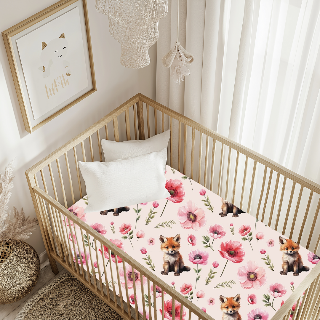 Draps renards fleurs