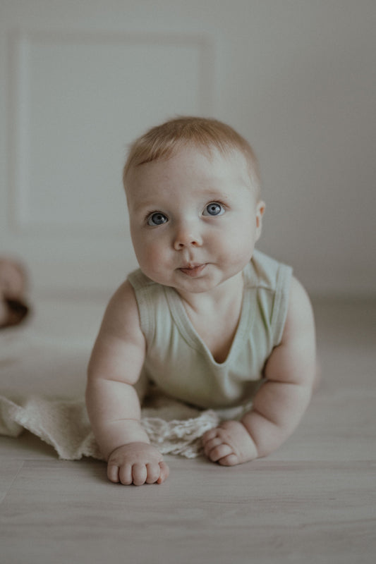 Pointelle Romper - Light Sage