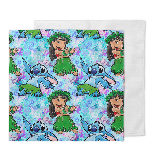 Blue snowman washcloths