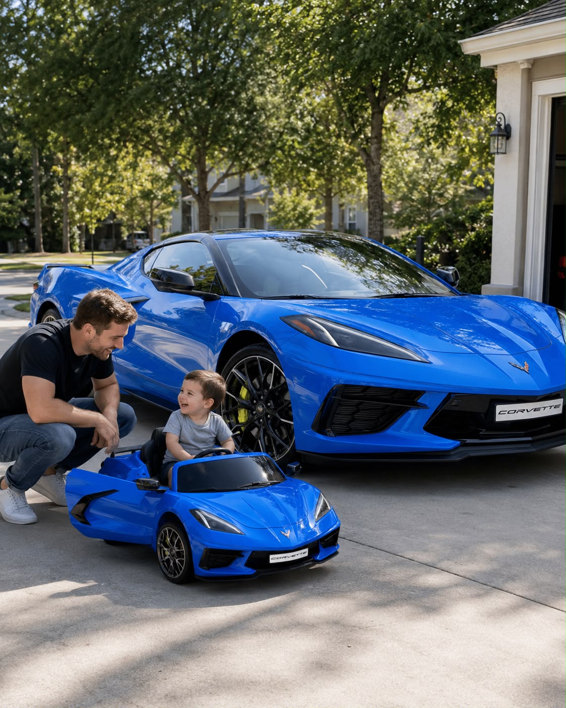 Voiture électrique Chevrolet Corvette C8 24V deux places, ÉDITION DE LUXE, pour enfants avec télécommande