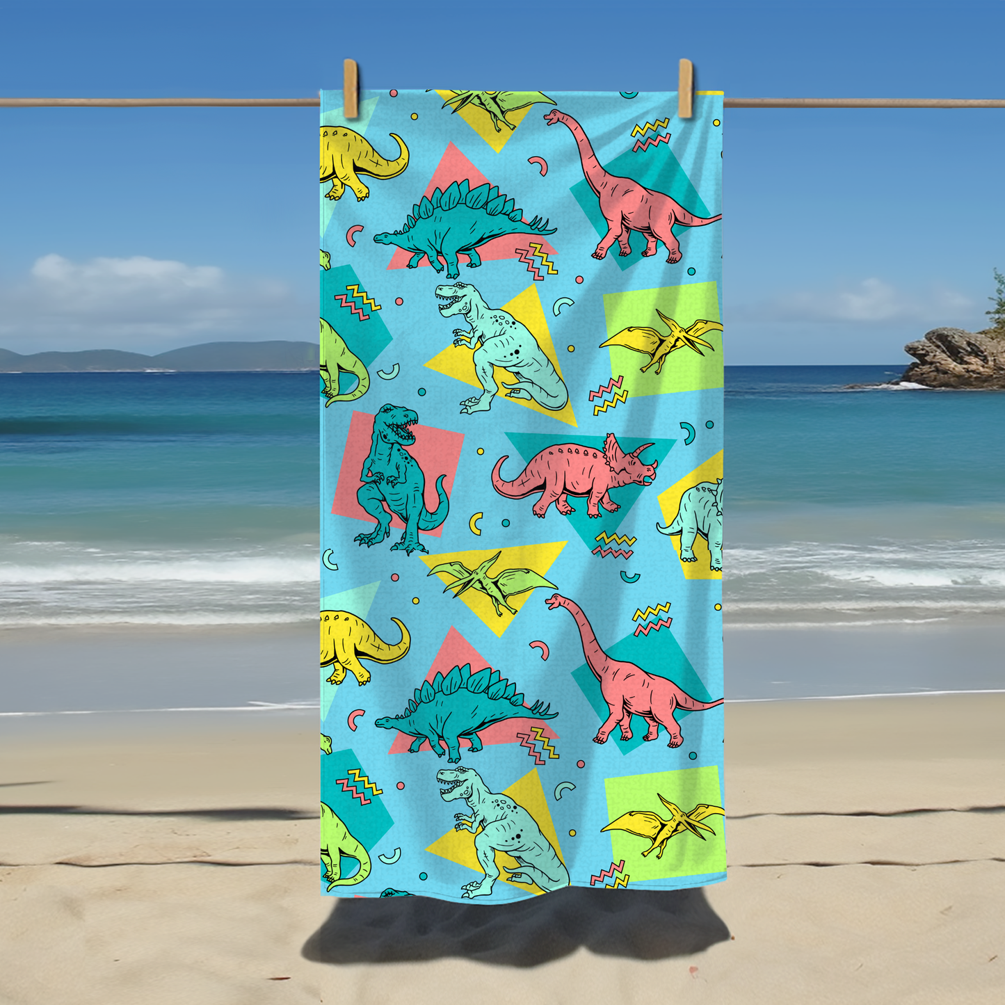 Retro dinosaur napkins