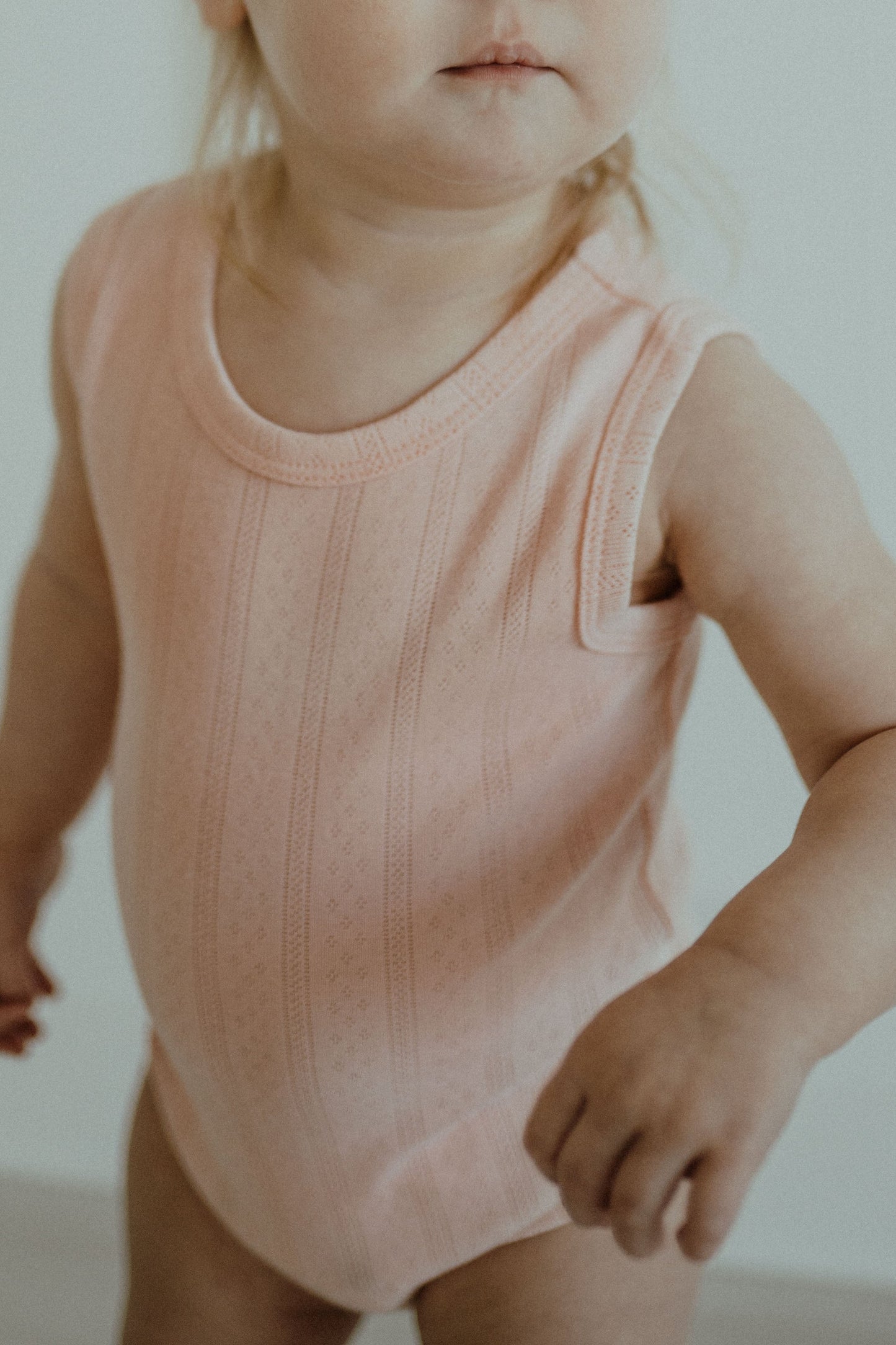 Barboteuse Pointelle – Rose Chewing-gum