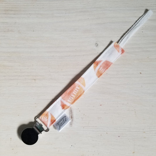 Nouveauté - Attache-suce Tissu - Clip inox - Football