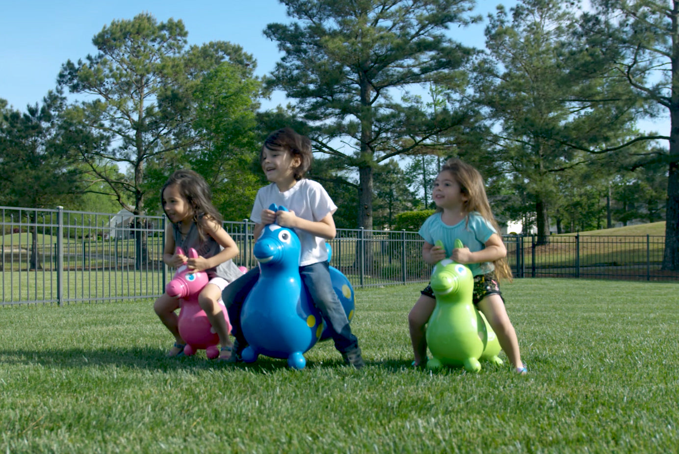 Cheval sauteur Rody MAX Bleu avec pompe